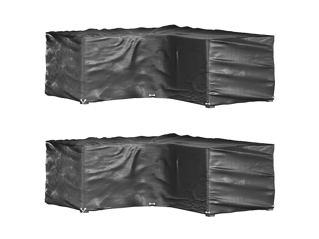 Coperture Mobili da Giardino a L 2pz 16 Occhielli 215x215x70cm