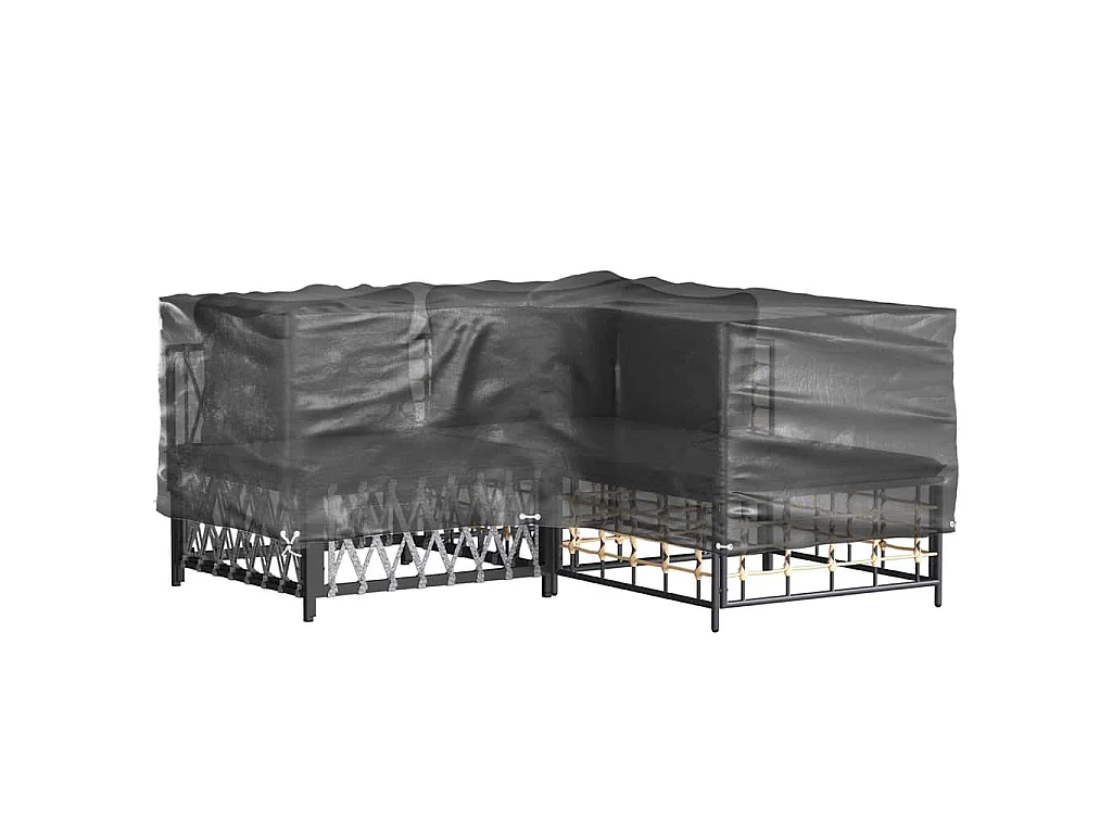 Coperture Mobili da Giardino a L 2pz 16 Occhielli 215x215x70cm