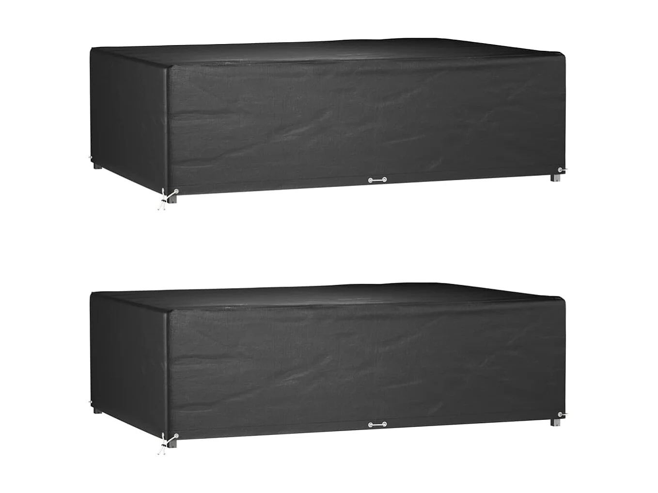 Fundas muebles jardín 2 uds 12 ojales rectangular 227x152x65 cm