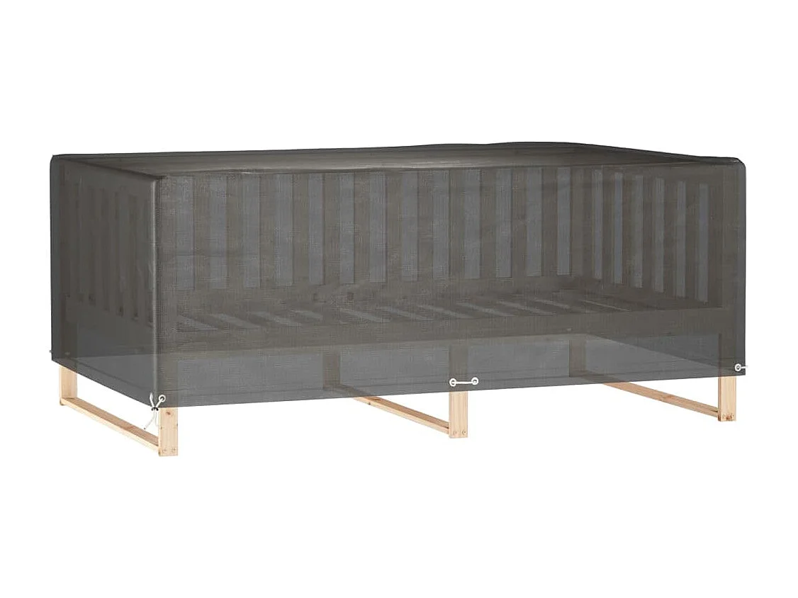 Fundas muebles jardín 2 uds 12 ojales rectangular 227x152x65 cm