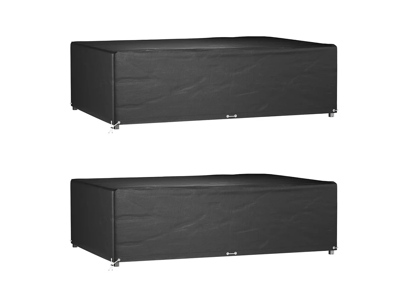 Tuinmeubelhoezen 2 st 12 oogjes rechthoekig 227x152x65 cm