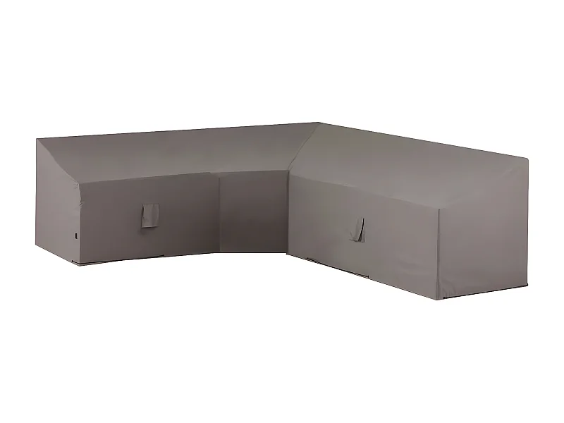 L-vormige loungemeubelhoes 300x300x90 cm grijs