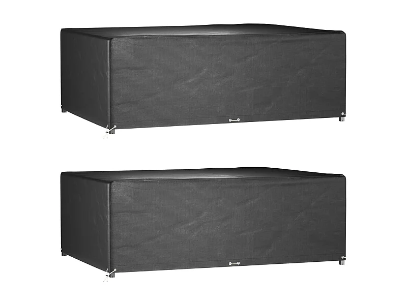Copri Mobili Giardino 2pz 12Occhielli 230x165x80cm Rettangolare