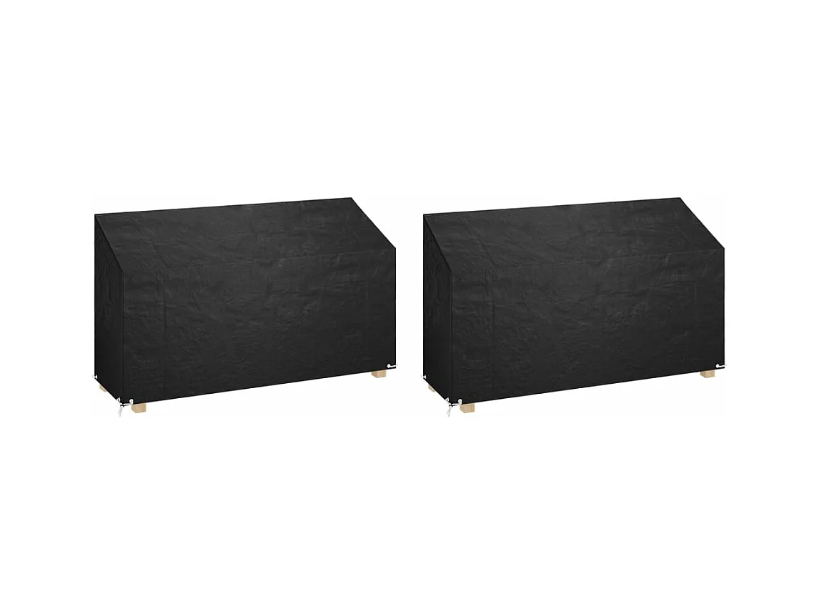 Abdeckungen für Gartenbänke 2 Stk. 12 Ösen 210x70x70/88 cm