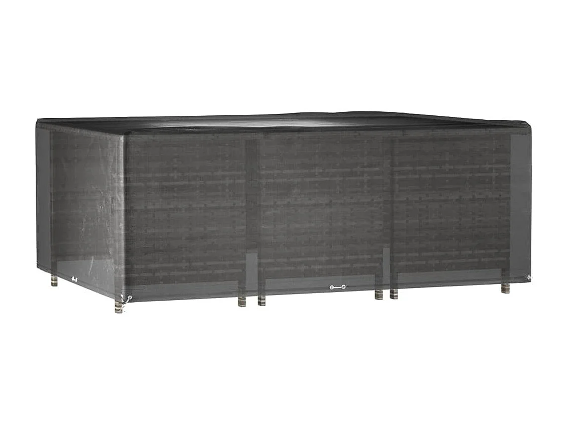 Gartenmöbel-Abdeckungen 2 Stk. 16 Ösen 278x204x105cm Rechteckig