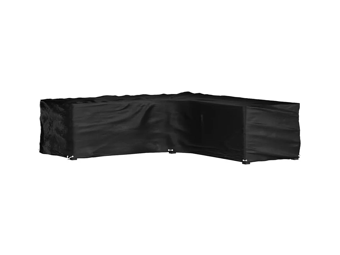 Tuinmeubelhoezen met 16 oogjes L-vormig 285x285x70 cm
