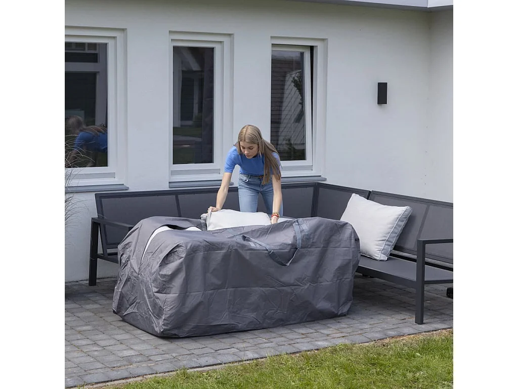 Hoes voor tuinkussens 80x80x60 cm grijs