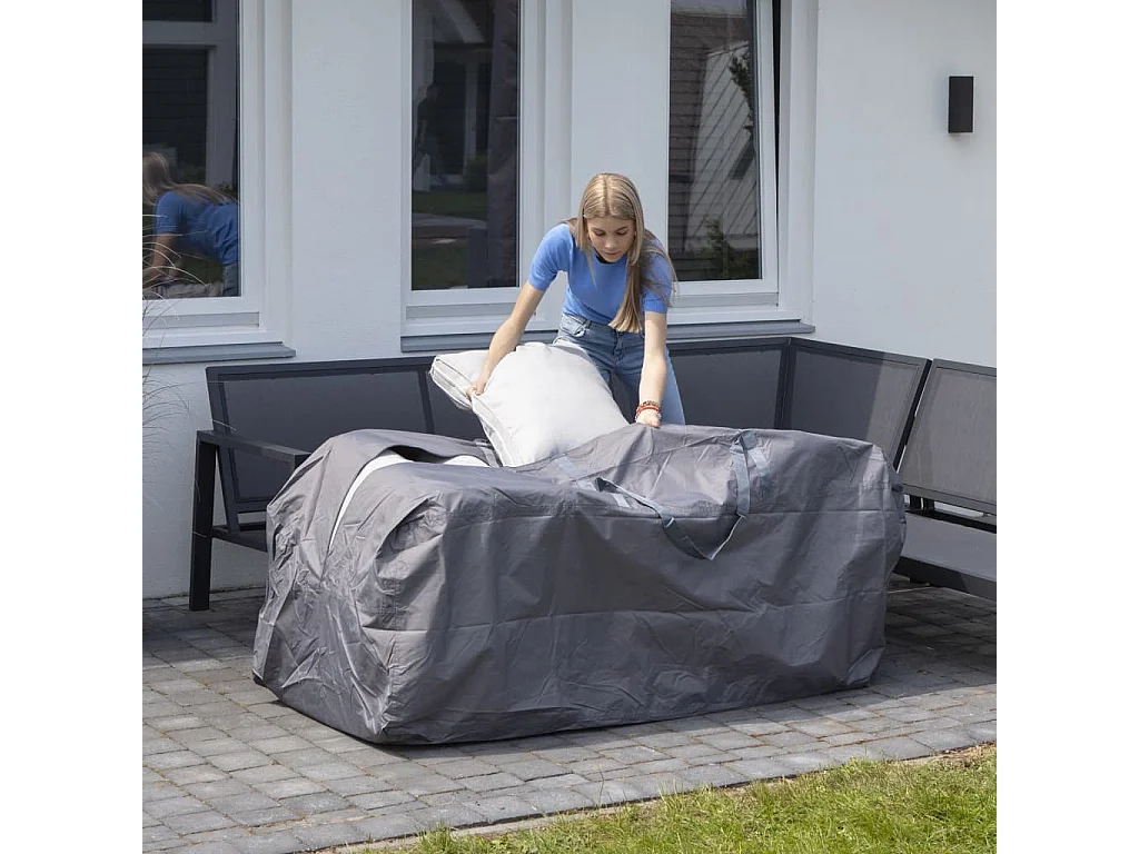 Hoes voor tuinkussens 80x80x60 cm grijs