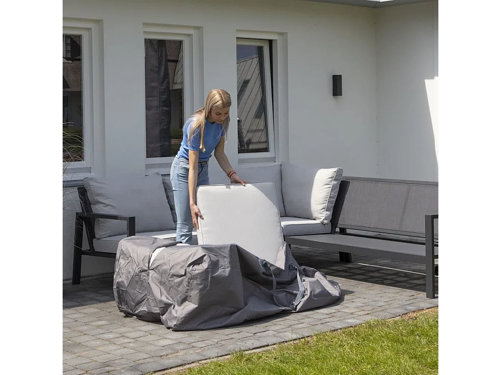 Hoes voor tuinkussens 80x80x60 cm grijs