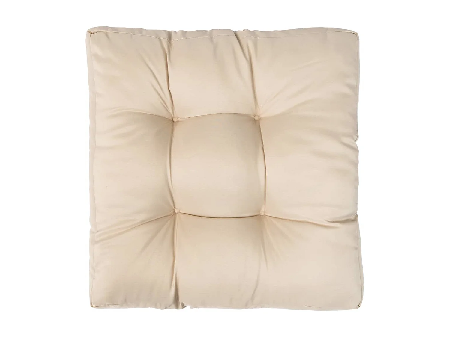 Repose-pied palette de jardin et coussin sable Marron miel Bois