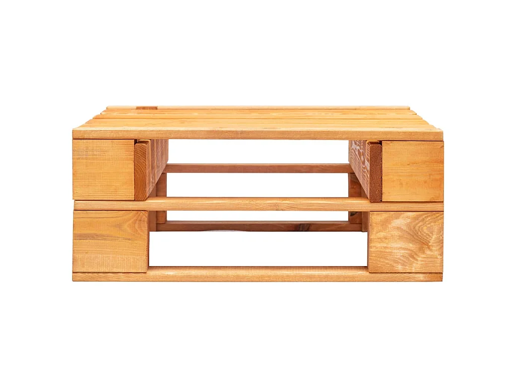 Ottomana da Giardino a Pallet con Cuscino Sabbia Legno Marrone