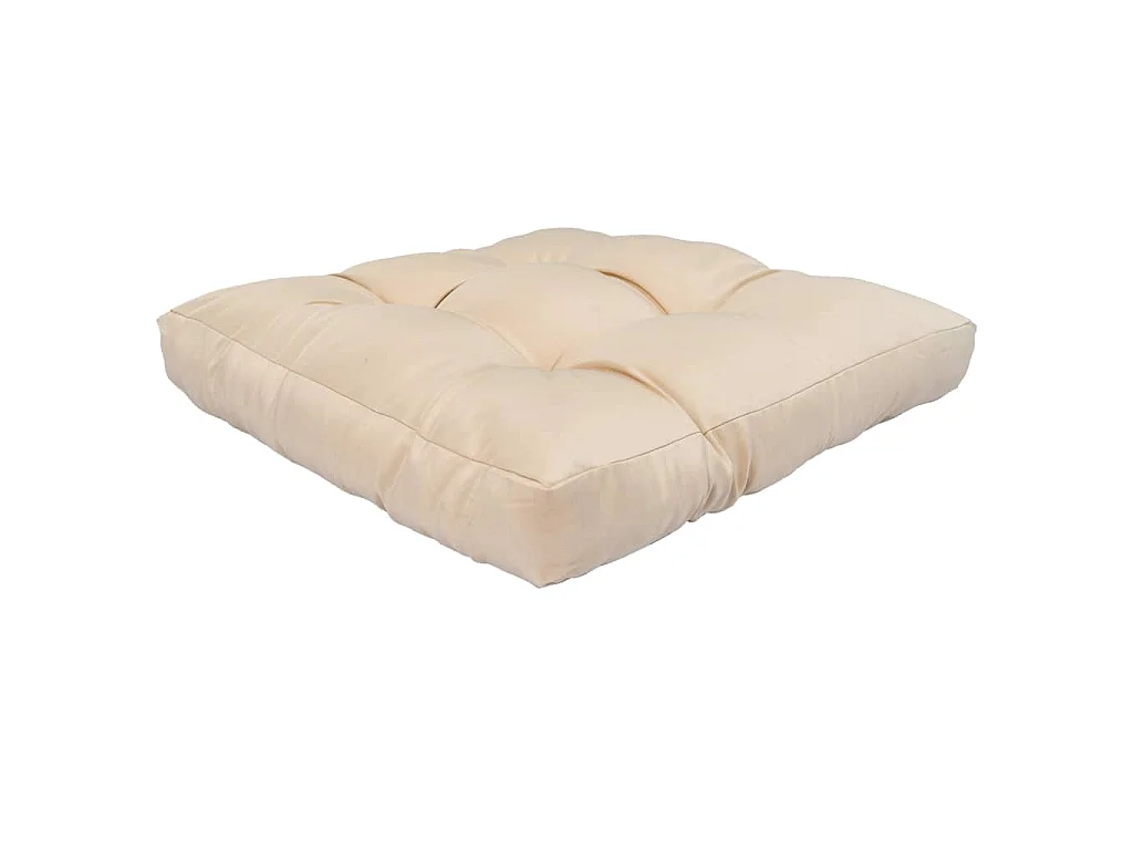 Ottomana da Giardino a Pallet con Cuscino Sabbia Legno Marrone