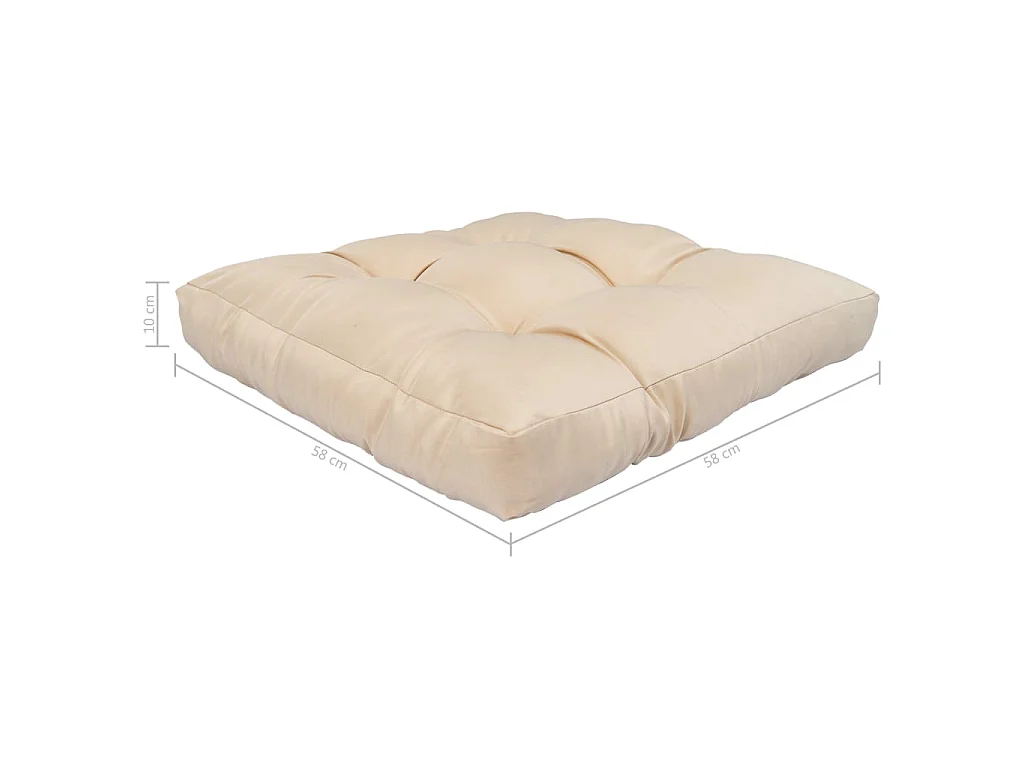 Ottomana da Giardino a Pallet con Cuscino Sabbia Legno Marrone