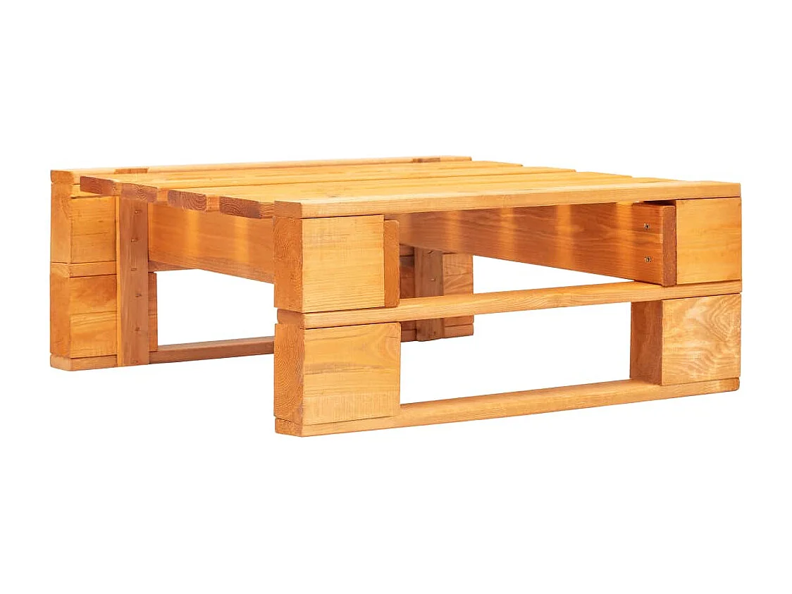 Otomana de jardín de palets madera marrón miel