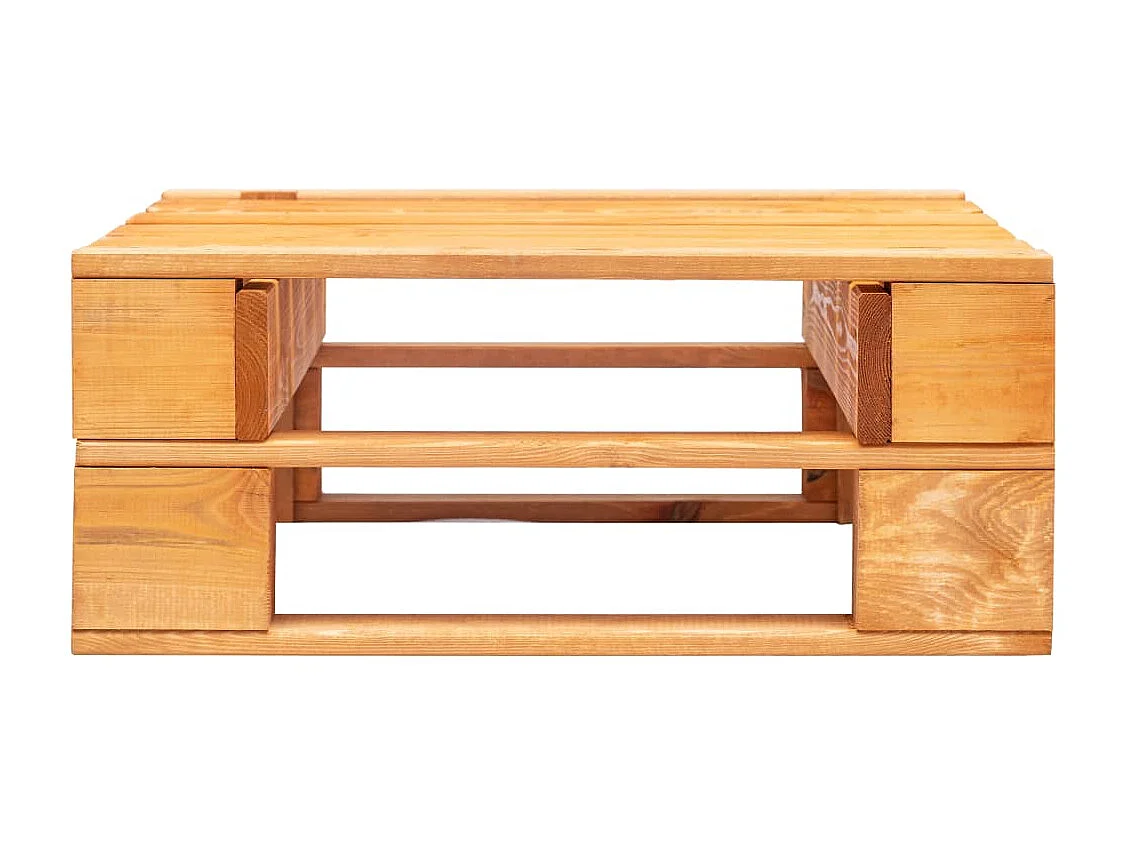 Otomana de jardín de palets madera marrón miel