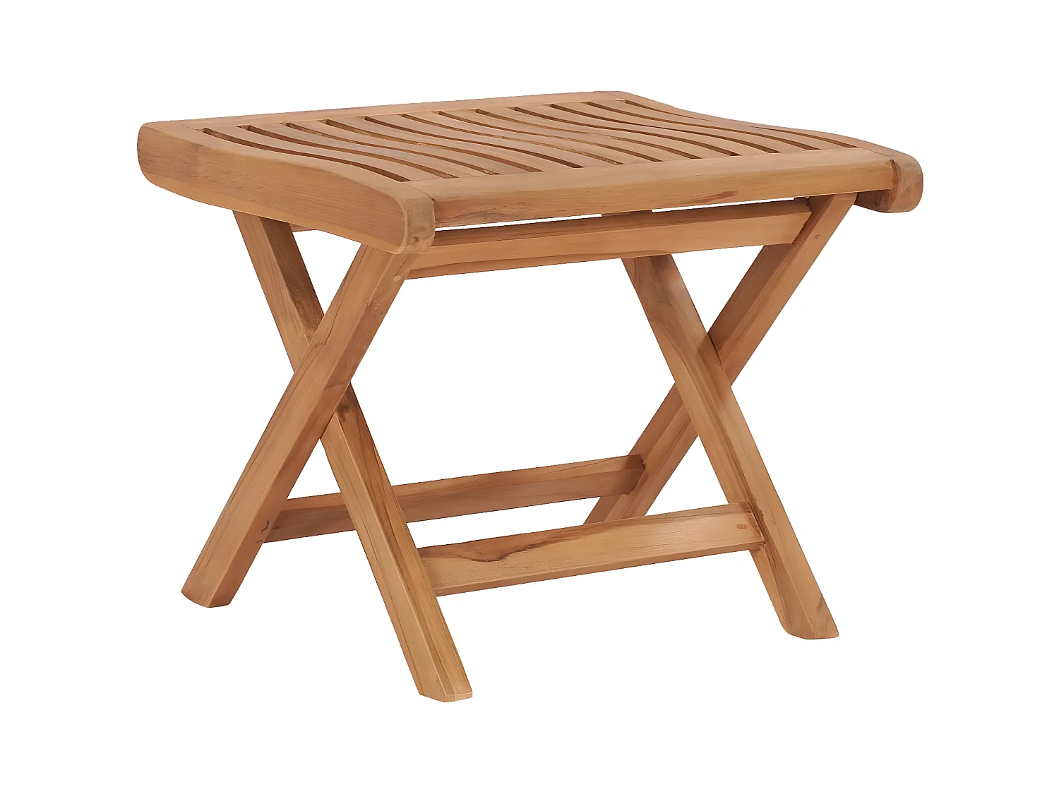 Repose-pied pliable 46,5x49x41,5 cm Bois de teck solide