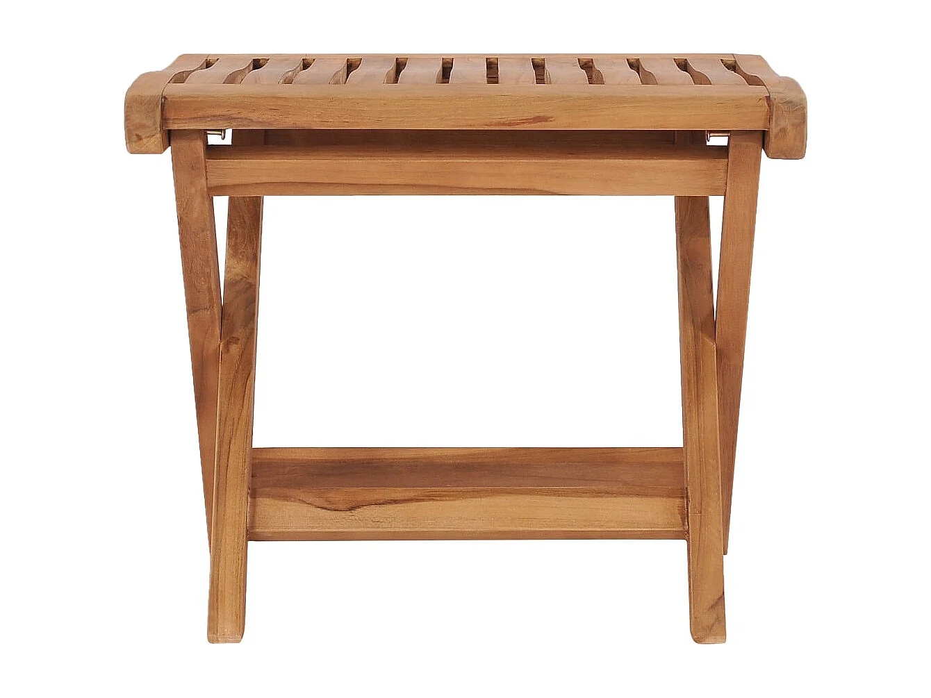 Repose-pied pliable 46,5x49x41,5 cm Bois de teck solide