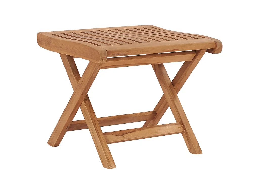 Repose-pied pliable 46,5x49x41,5 cm Bois de teck solide