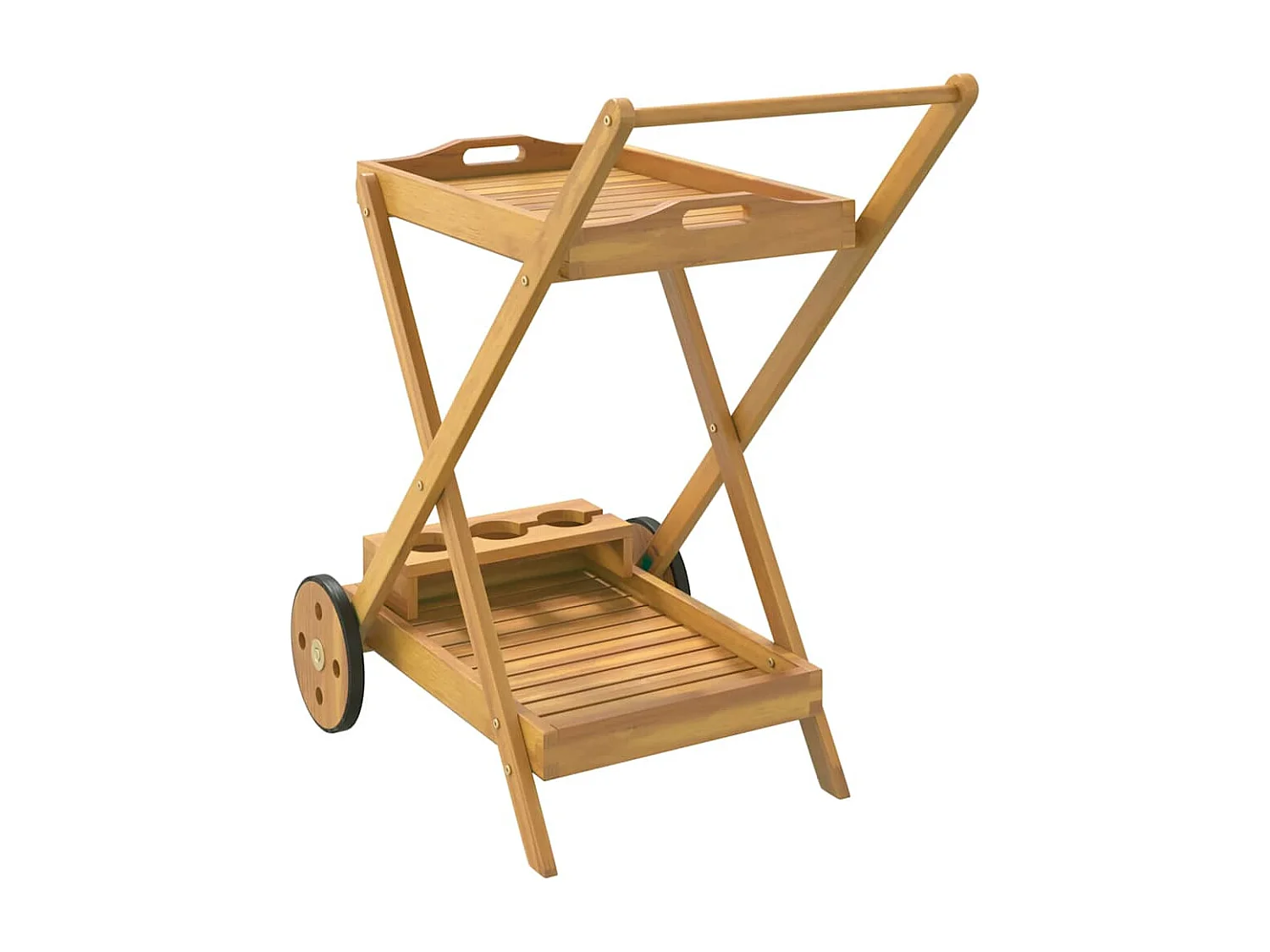 Teewagen 54x87x90 cm Massivholz Akazie