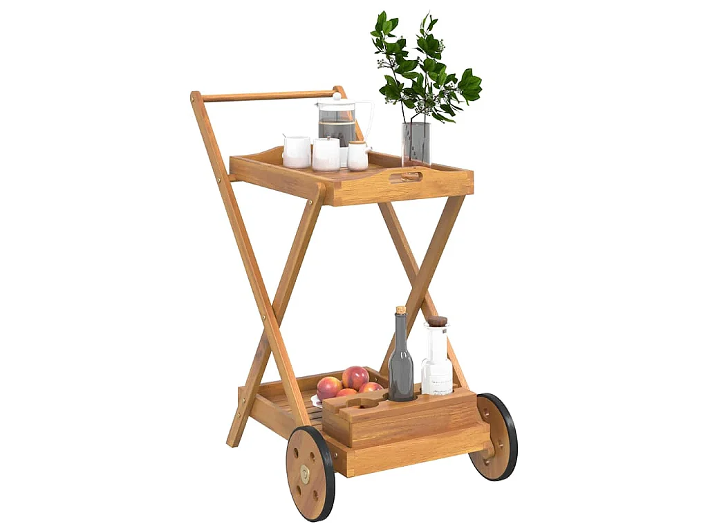 Teewagen 54x87x90 cm Massivholz Akazie