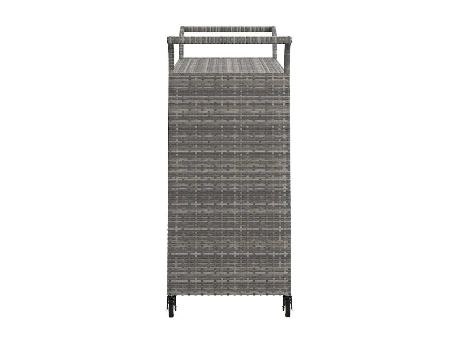 Carrinho de bar com gaveta 100x45x97 cm vime PE cinzento