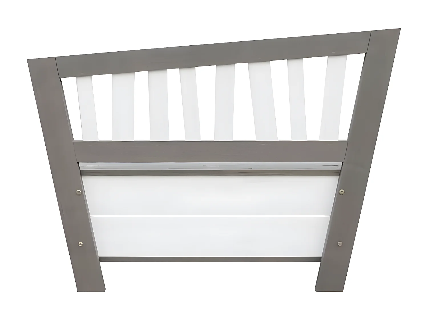 Banc de rangement Corky Gris et blanc