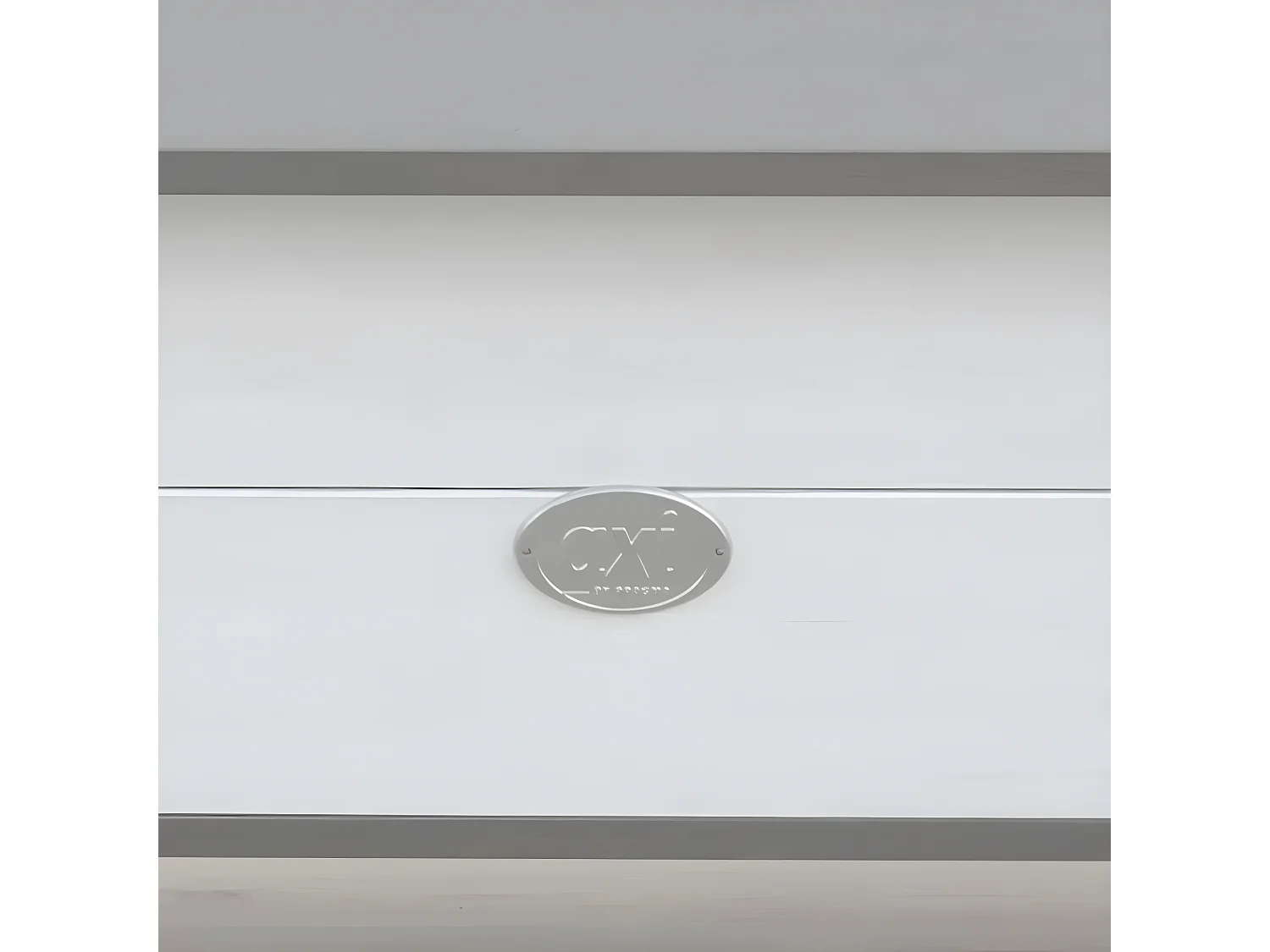 Banc de rangement Corky Gris et blanc