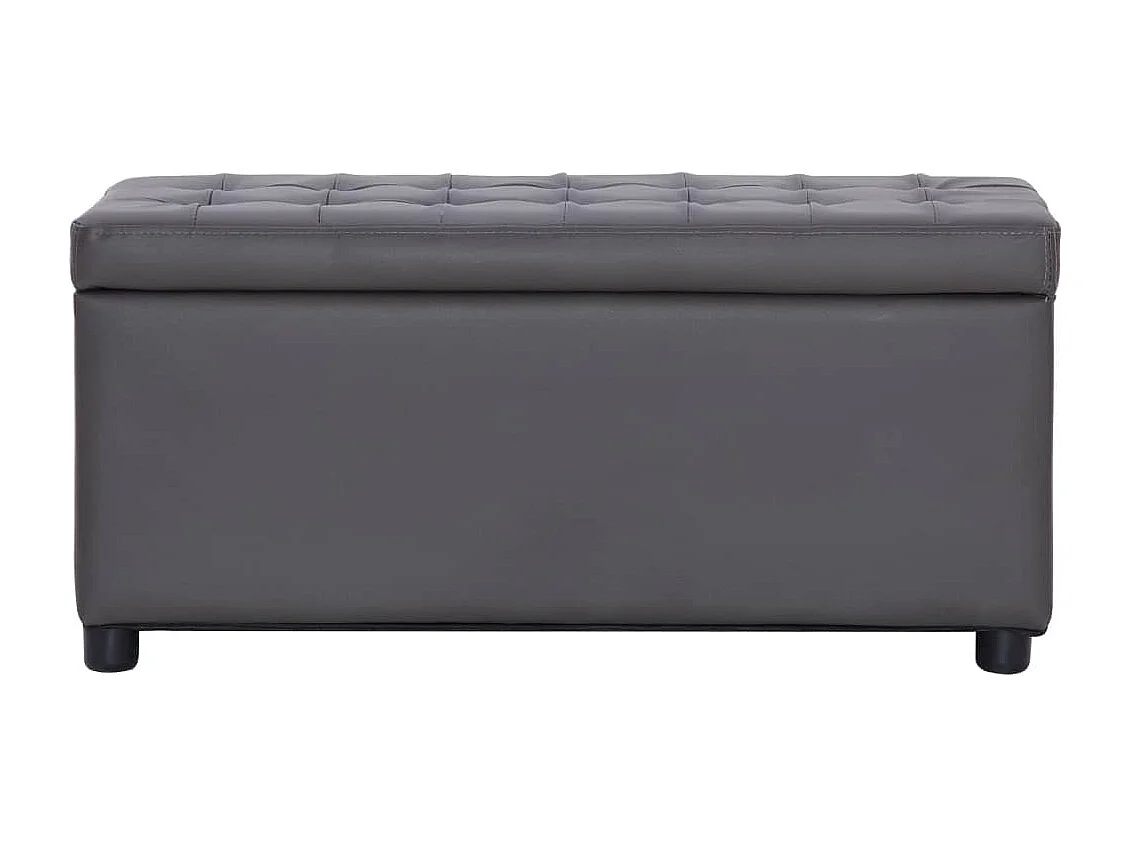 Cassapanca 87,5 cm Grigia in Similpelle