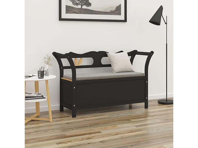 Banco madera maciza de abeto negro 107x45x75,5 cm