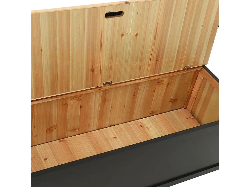 Banco 107x45x75,5 cm madeira de abeto maciça preto
