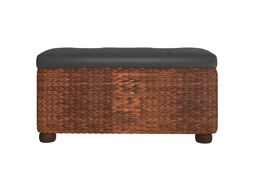 Sitzbänke mit Stauraum und Kissen in Braun 2 Stk. 69 cm Rohrkolben