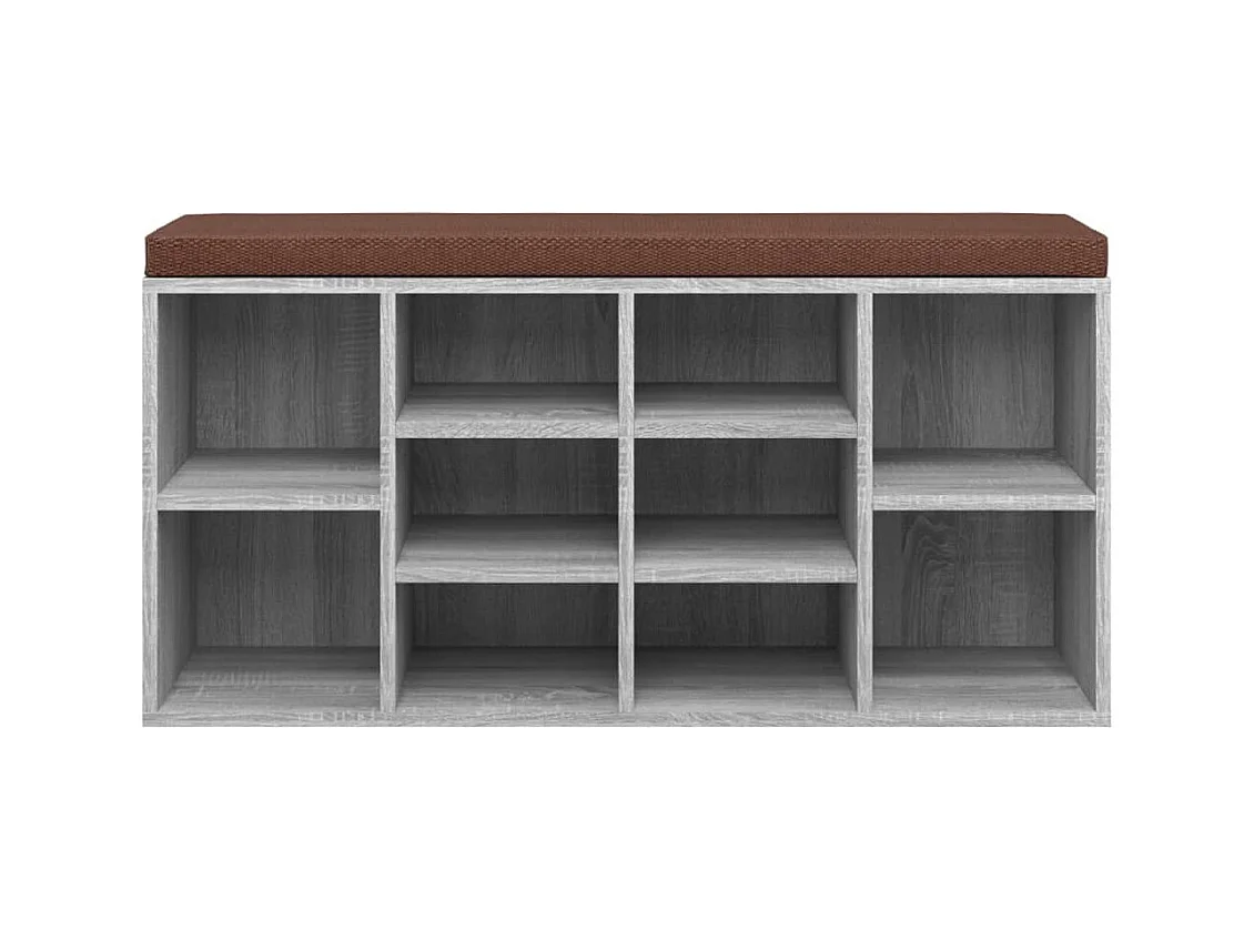 Schoenenbank 103x30x48 cm bewerkt hout grijs sonoma eikenkleur