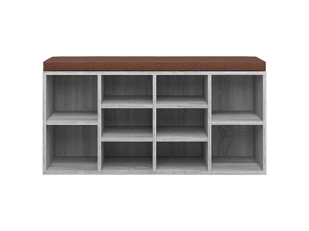 Zapatero madera contrachapada gris Sonoma 103x30x48 cm