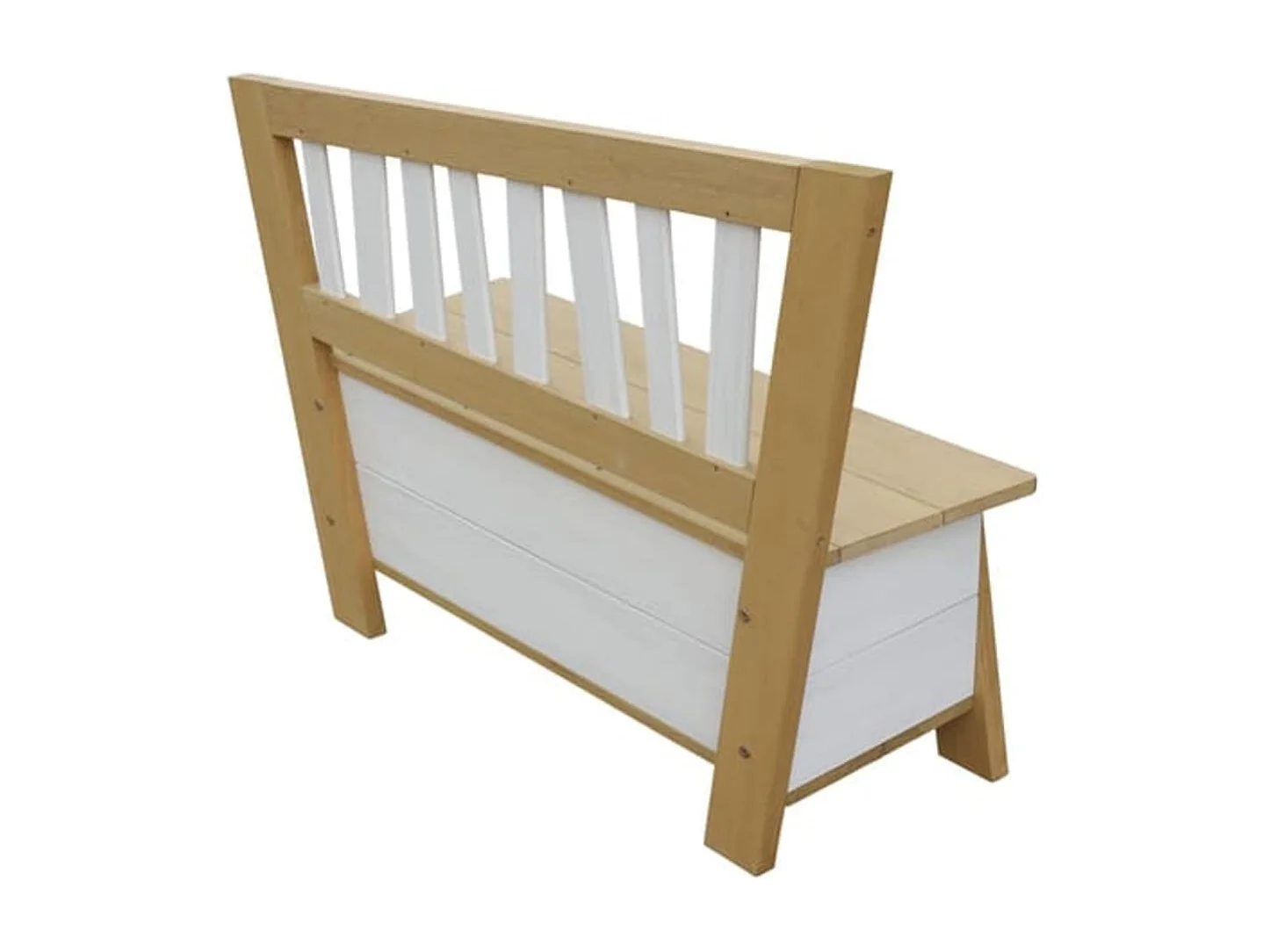 Banc de rangement Corky Marron et blanc