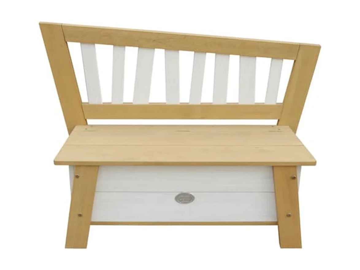 Banc de rangement Corky Marron et blanc
