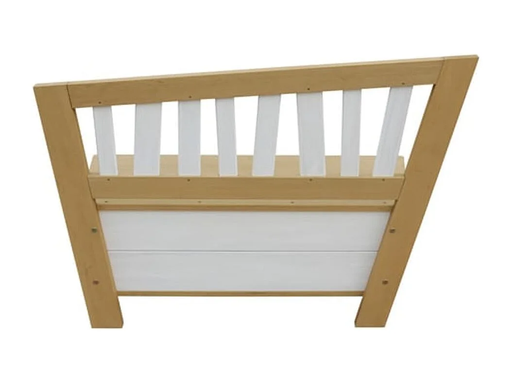 Banc de rangement Corky Marron et blanc
