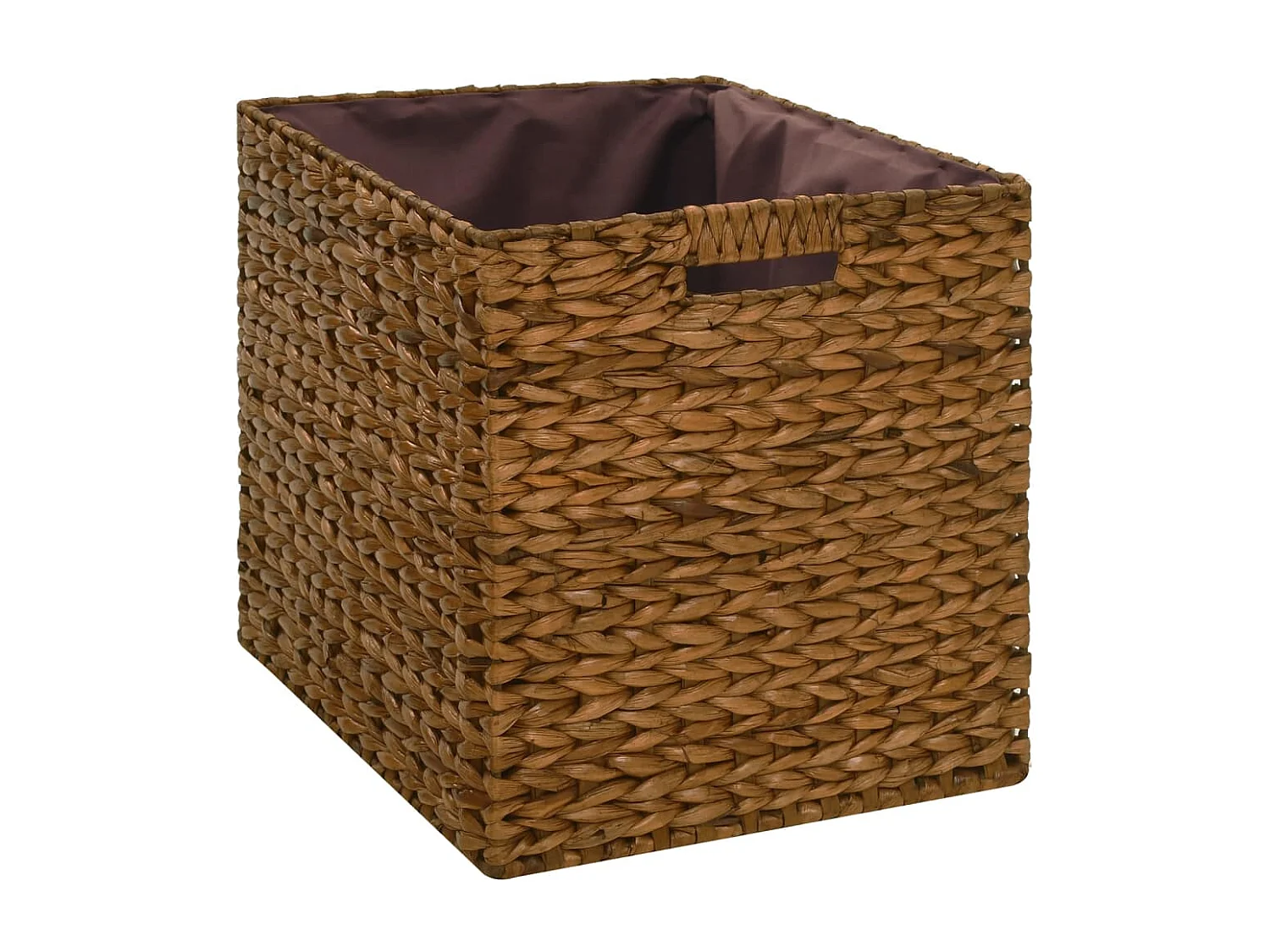 Sitzbank mit 2 Körben Seegras 71×40×42 cm Braun