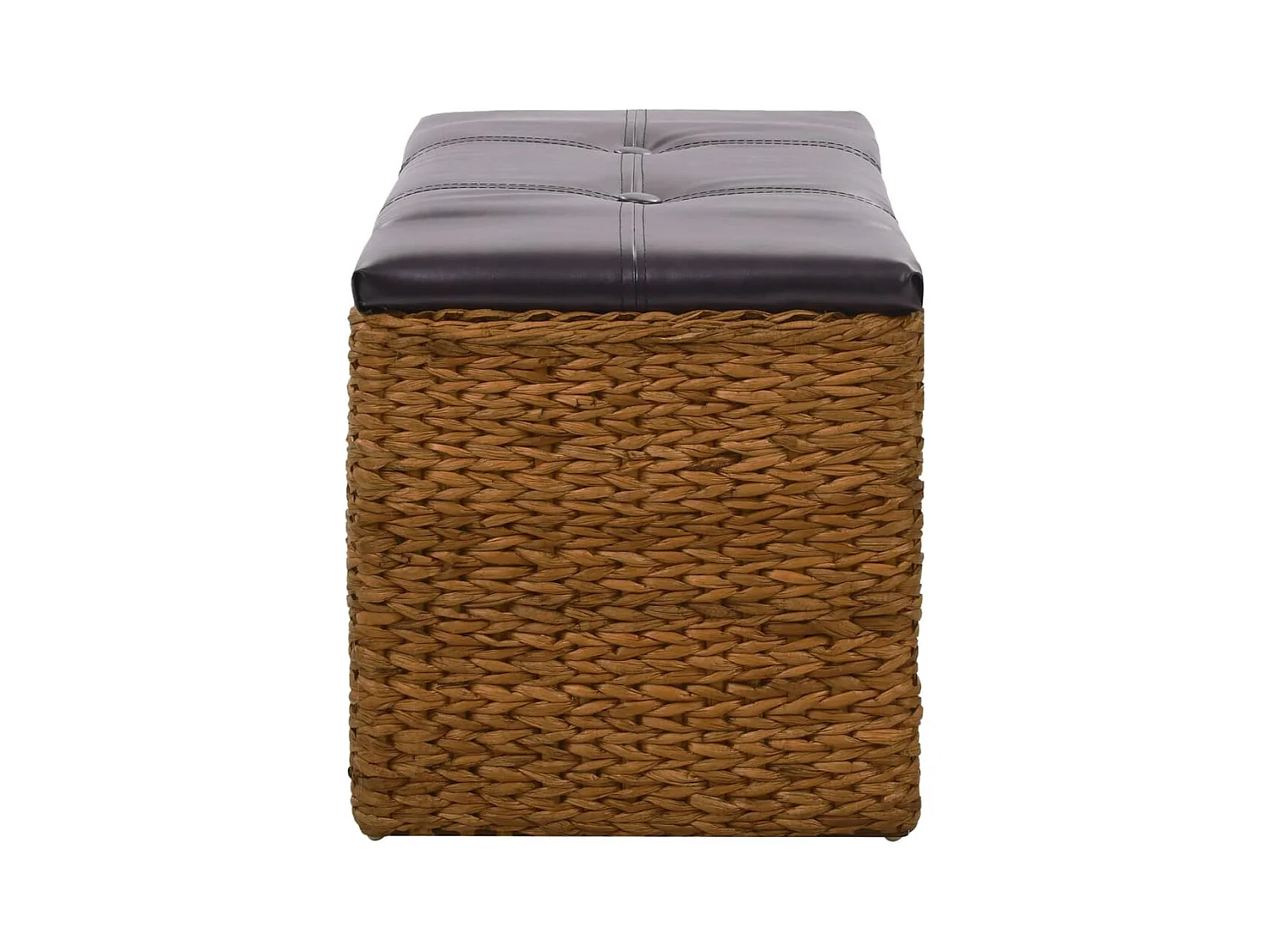 Sitzbank mit 2 Körben Seegras 71×40×42 cm Braun