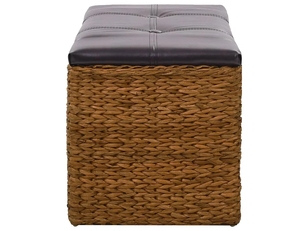 Banc avec 2 paniers Jacinthe d'eau 71 x 40 x 42 cm Marron