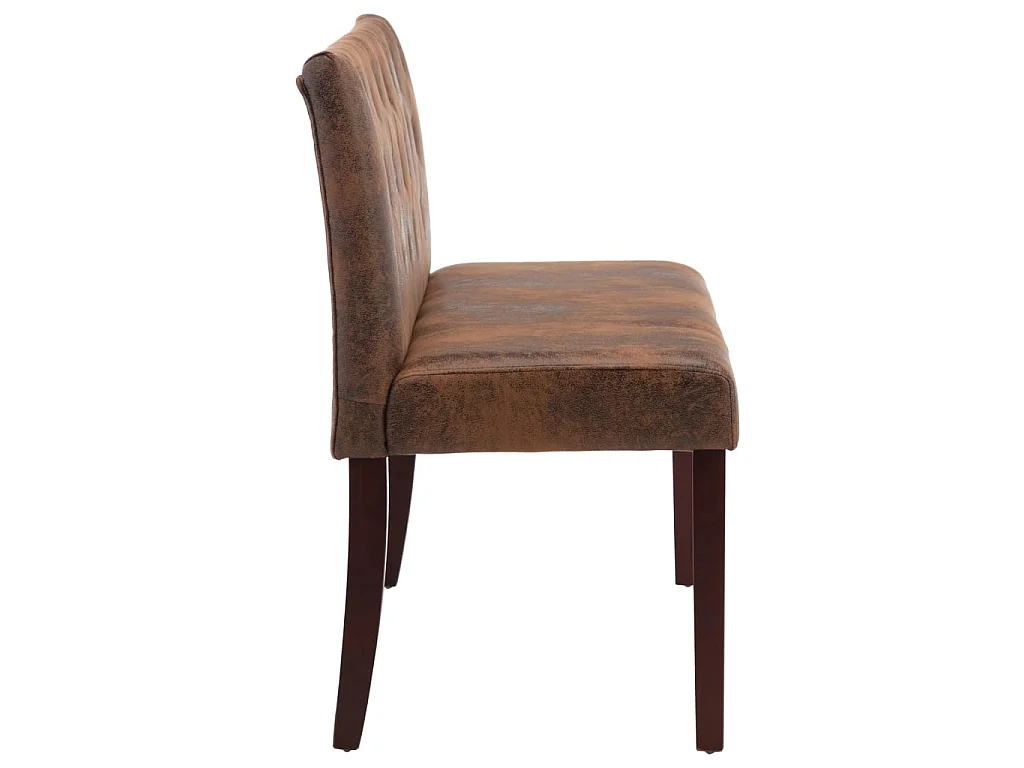 Bankje 120 cm kunstsuède bruin