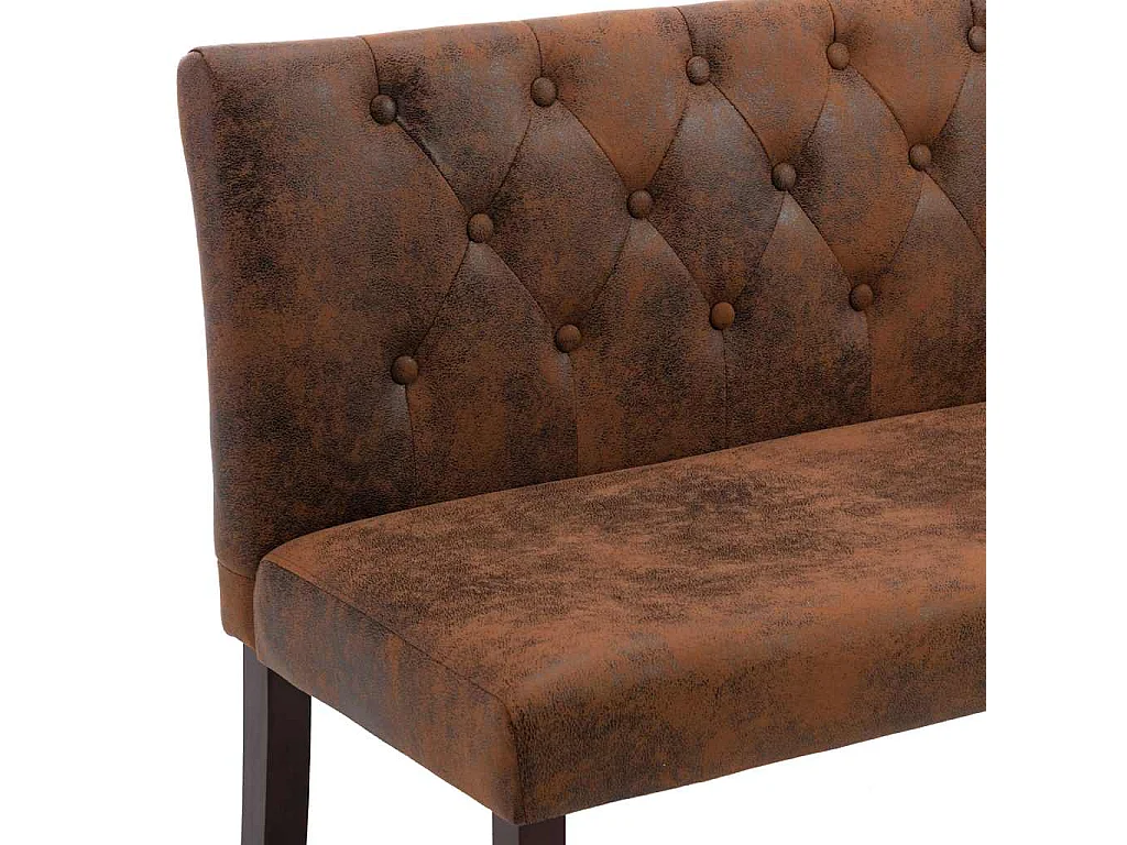 Panca 120 cm Marrone in Similpelle Scamosciata