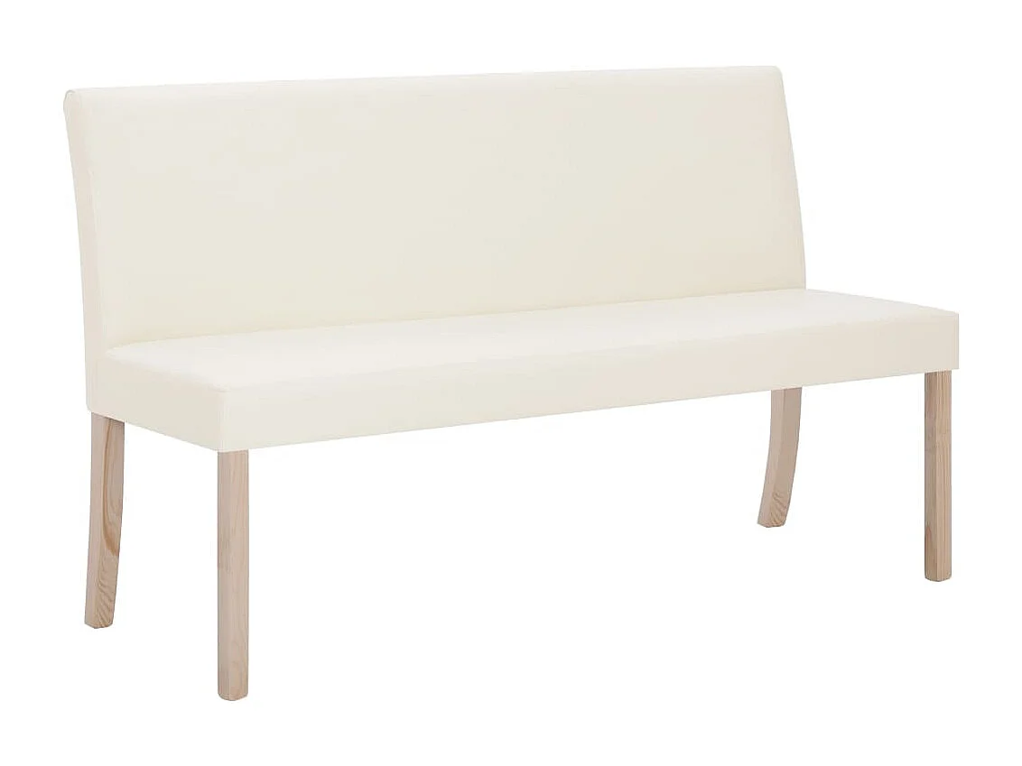Banc 139,5 cm Crème Similicuir