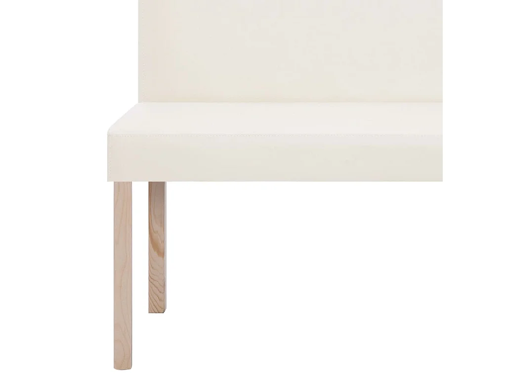 Sitzbank 139,5 cm Cremeweiß Kunstleder