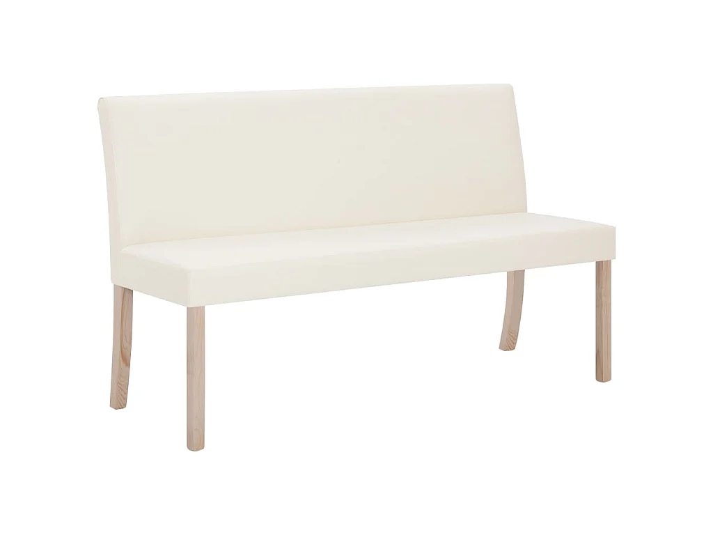 Banc 139,5 cm Crème Similicuir
