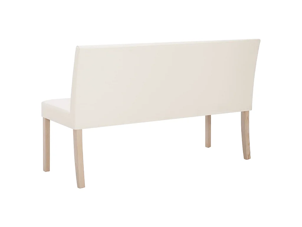 Banc 139,5 cm Crème Similicuir