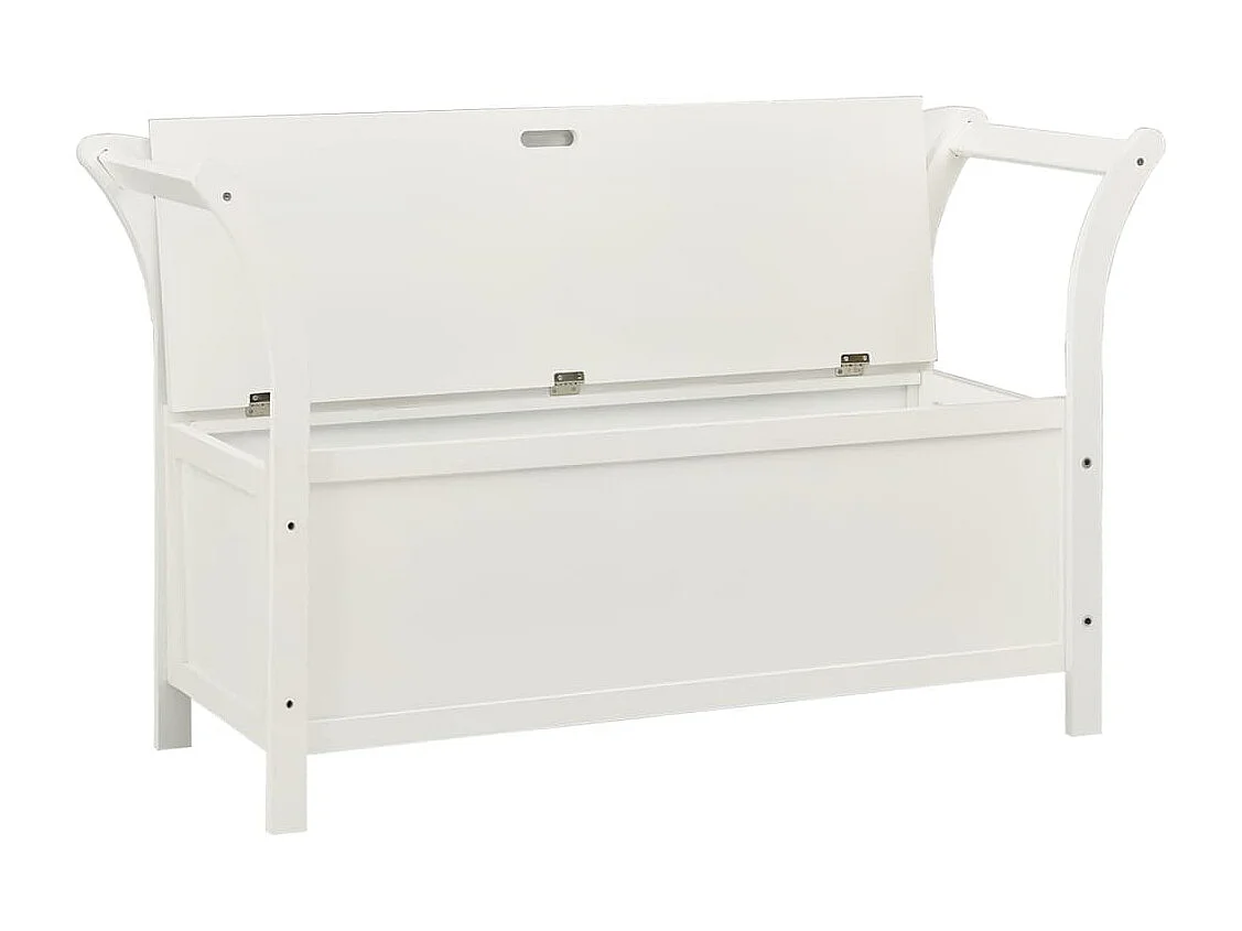 Banc Blanc 107x45x75,5 cm Bois de sapin solide