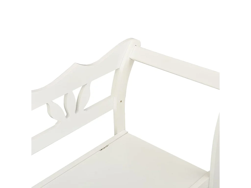 Banc Blanc 107x45x75,5 cm Bois de sapin solide
