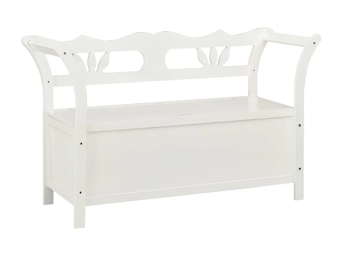 Banc Blanc 107x45x75,5 cm Bois de sapin solide