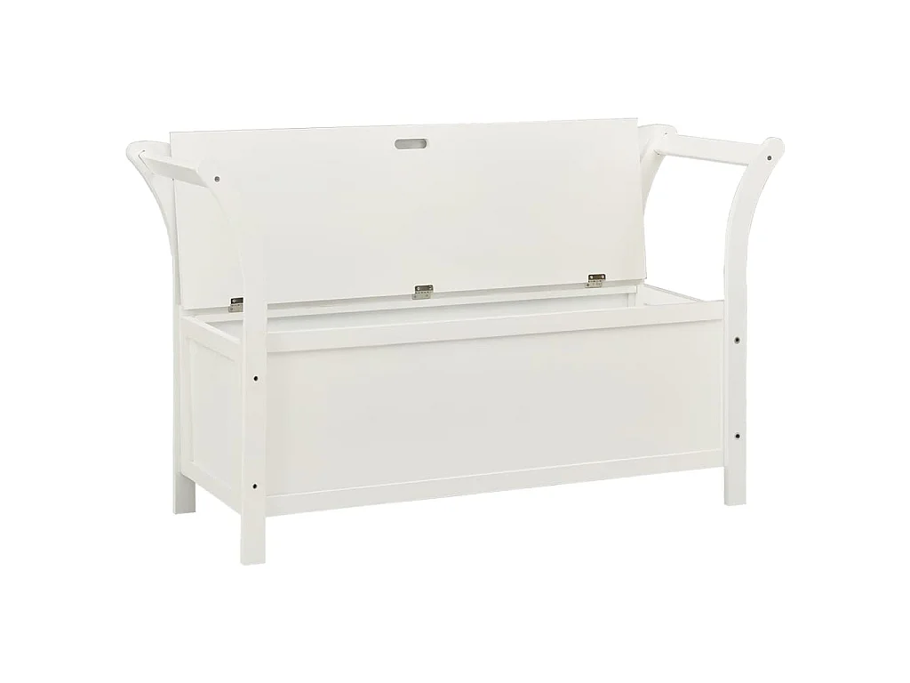 Banc Blanc 107x45x75,5 cm Bois de sapin solide