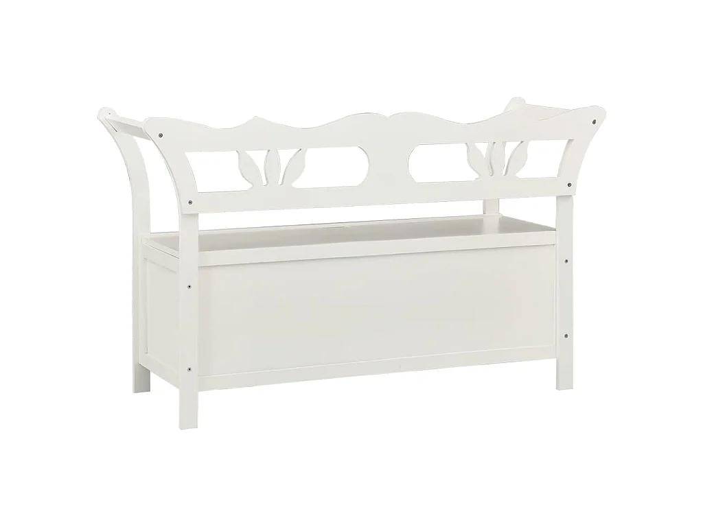 Banc Blanc 107x45x75,5 cm Bois de sapin solide